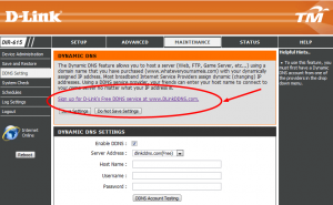 Dlink DDNS Signup Page (DIR-615)