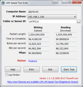 Wifi Signal strength from 10 ft