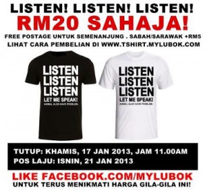 Listen Listen Listen t-shirts